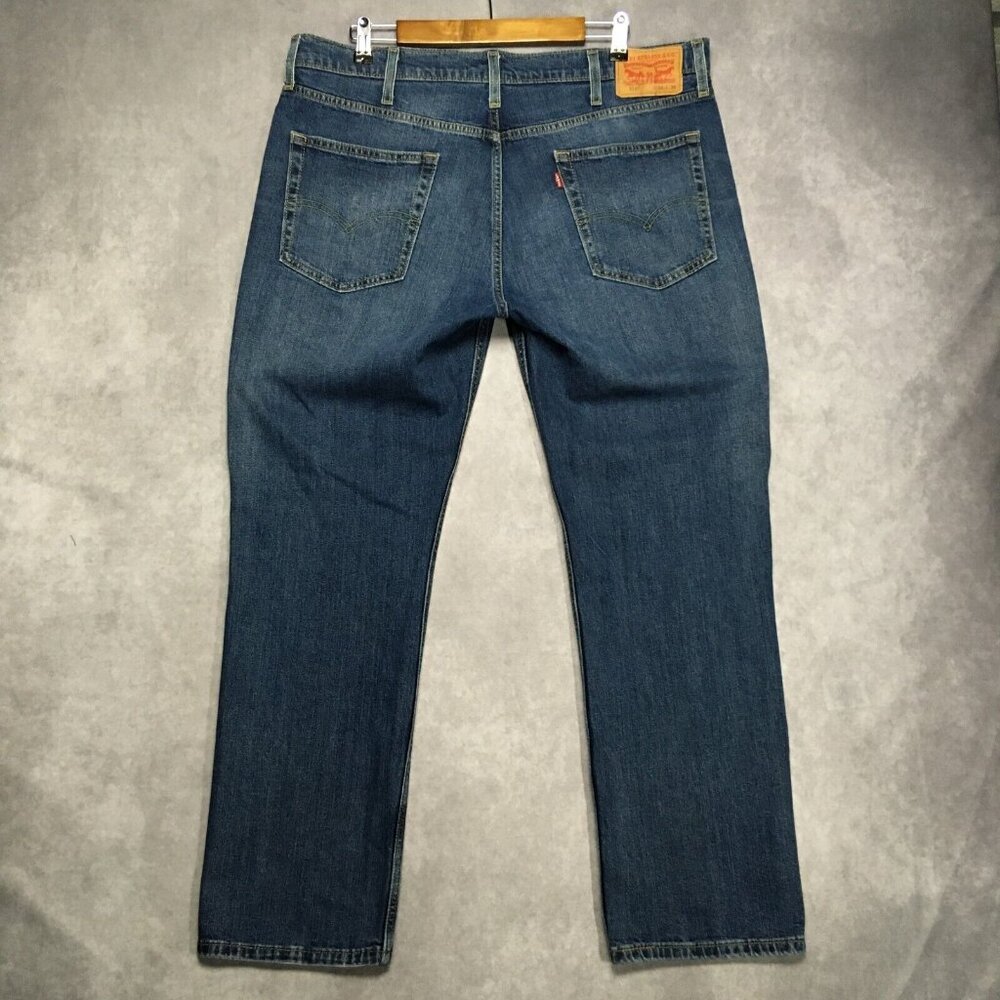 Levis 514 Straight Fit Mens Blue‎ Jeans size 38x30 Stretch Denim Pants - Picture 3 of 14